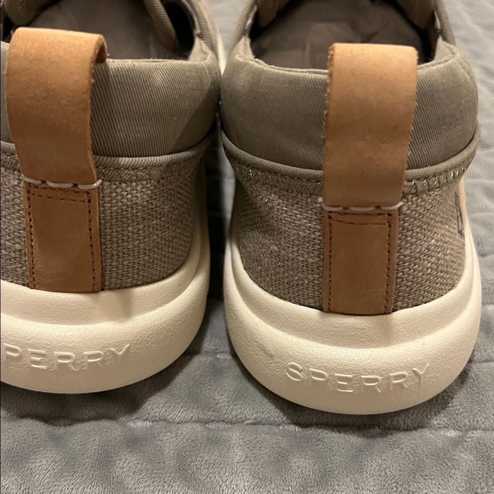 Sperry Taupe Canvas Casual Shoes - Picture 3 of 5